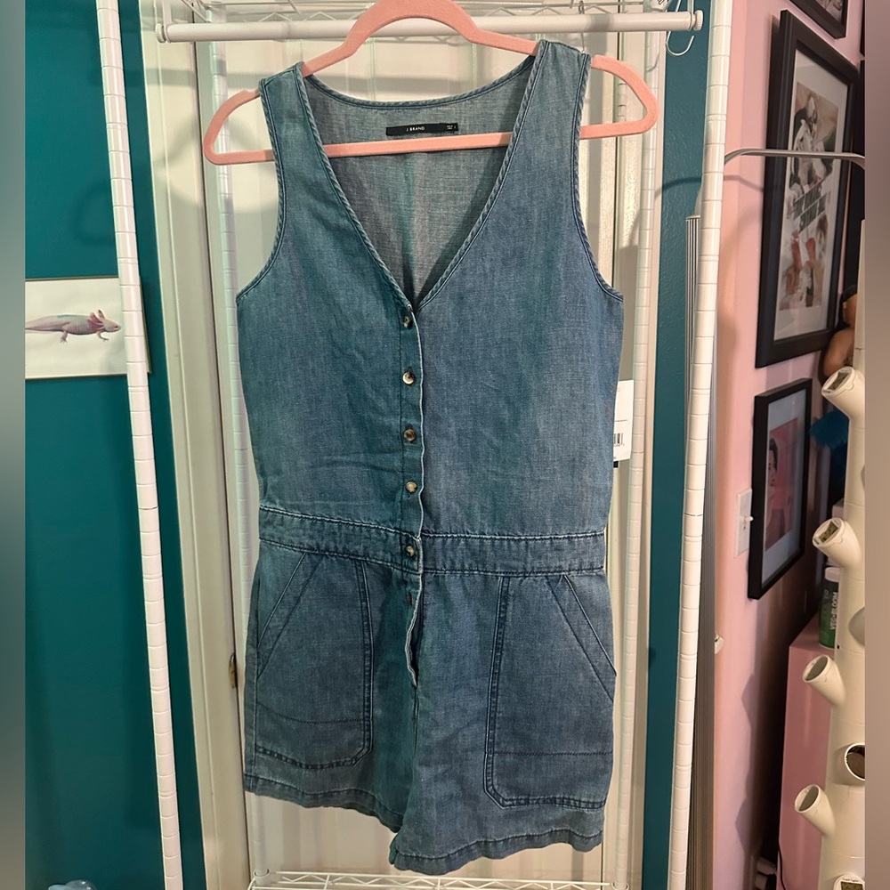 J Brand “Devoted” Denim Romper